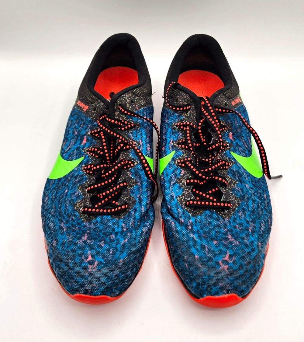 Nike Zoom Rival Waffle Track Spikes Running Blue/Green Orange US 8.5 749352-038